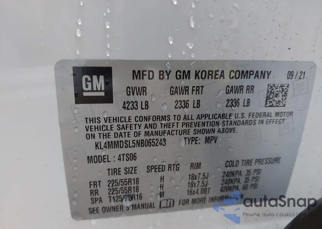 KL4MMDSL5NB065243: 40907699