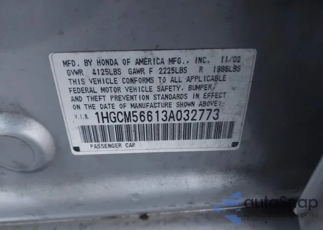 1HGCM56613A032773: 40908956