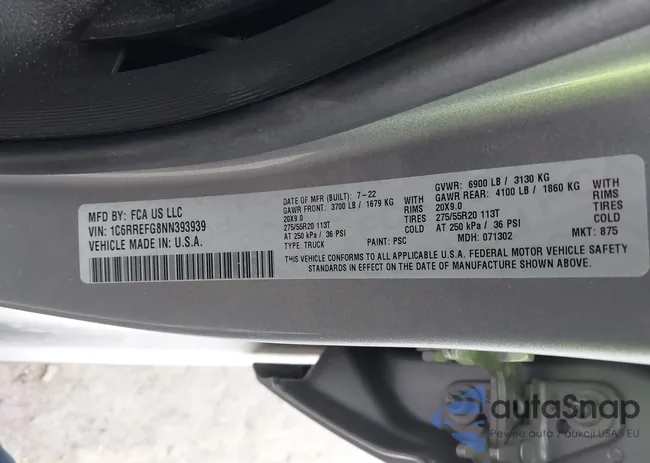 1C6RREFG8NN393939: 40910183