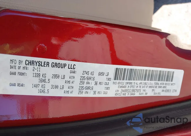 2A4RR5DG1BR675876: 41909174