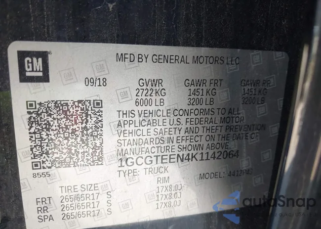 1GCGTEEN4K1142064: 41909265