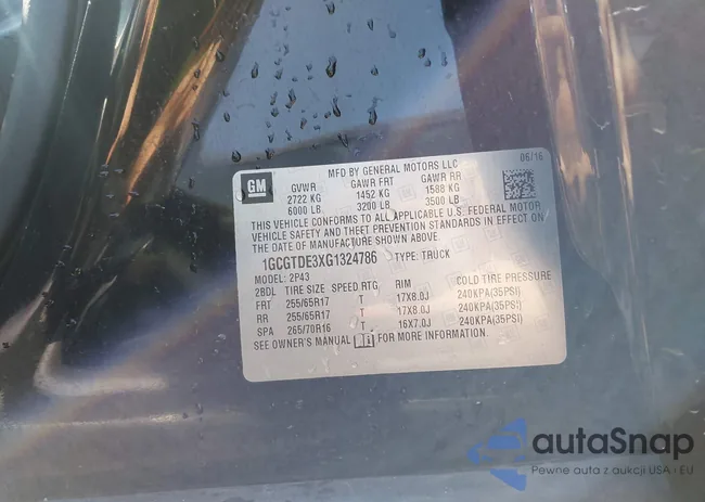 1GCGTDE3XG1324786: 41909611