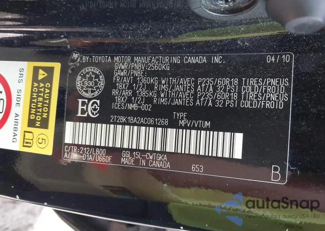 2T2BK1BA2AC061268: 41908714