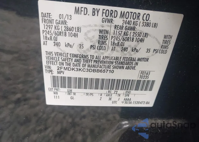 2FMDK3KC3DBB65710: 41908754