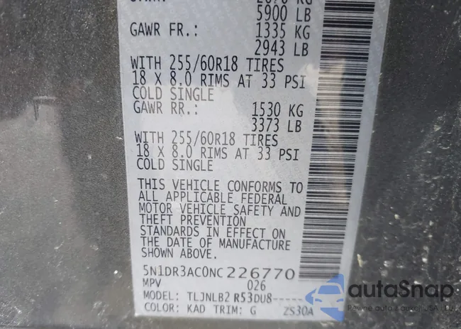 5N1DR3AC0NC226770: 41908853