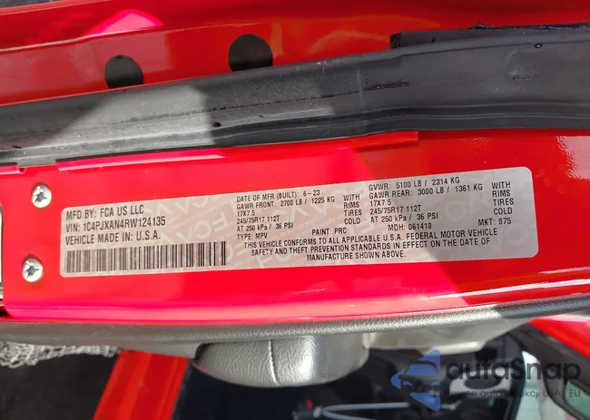 1C4PJXAN4RW124135: 41909003