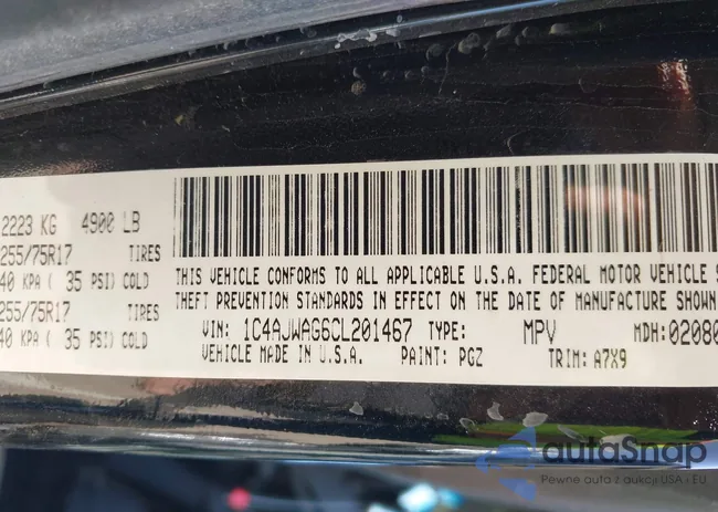 1C4AJWAG6CL201467: 41910361