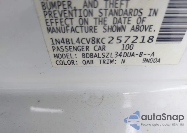 1N4BL4CV8KC257218: 41909819