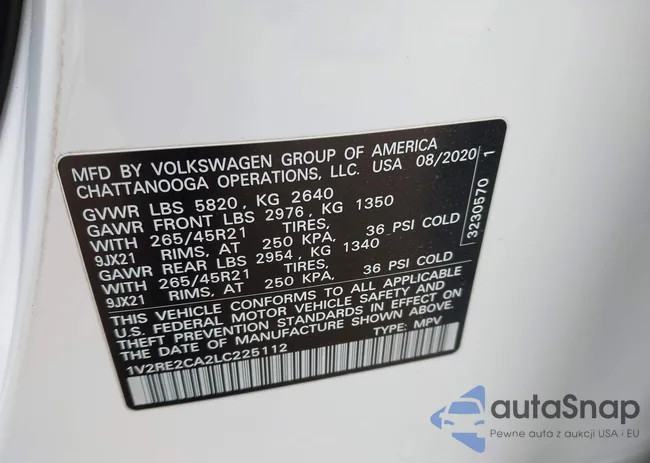 1V2RE2CA2LC225112: 41909856