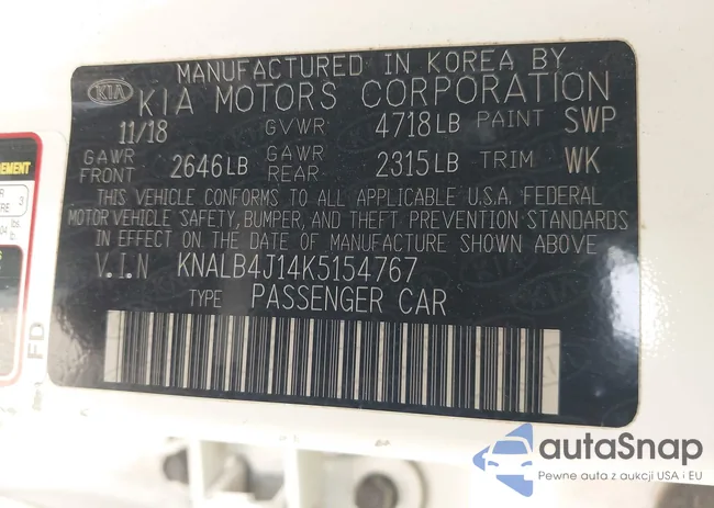 KNALB4J14K5154767: 41911617