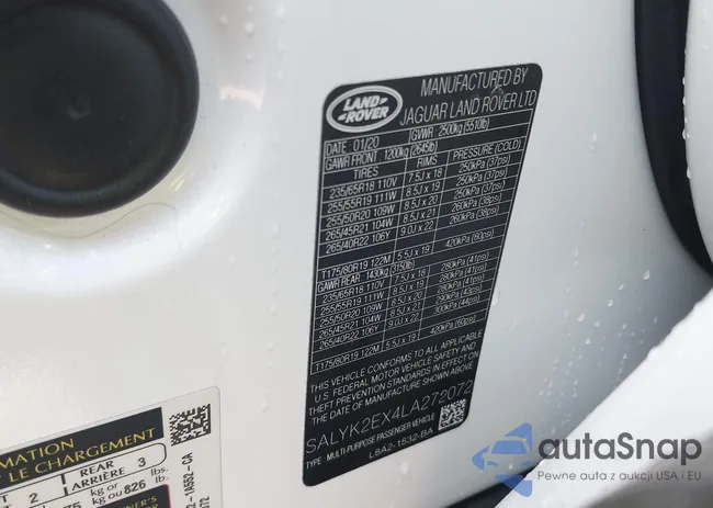 SALYK2EX4LA272072: 41910957