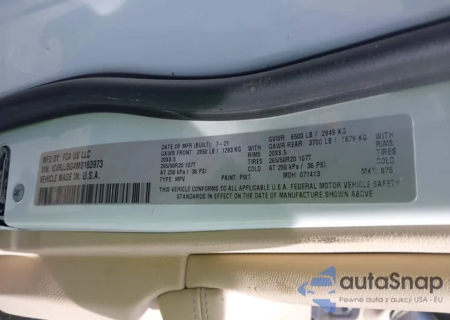 1C4RJJBG4M8163973: 41912304