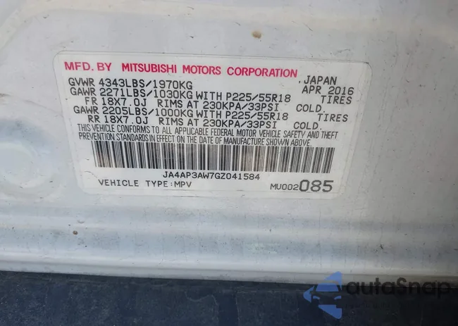 JA4AP3AW7GZ041584: 41911773