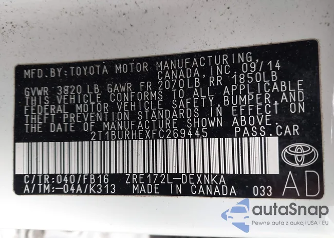 2T1BURHEXFC269445: 41911959