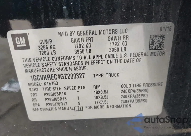 1GCVKREC4GZ200327: 41912856