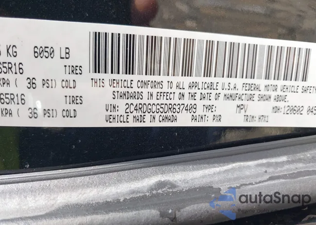 2C4RDGCG5DR637409: 41913663