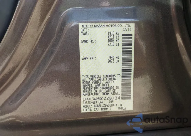 1N4AL3AP6DC228734: 41913699