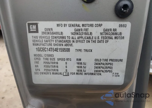 1GCEC14T64E159508: 41913862