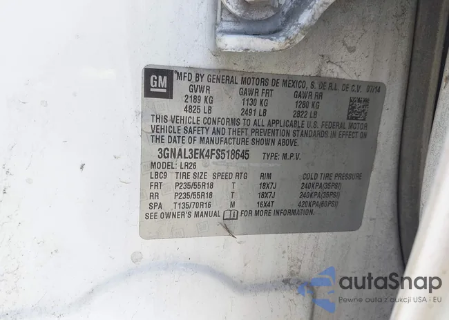 3GNAL3EK4FS518645: 41913908