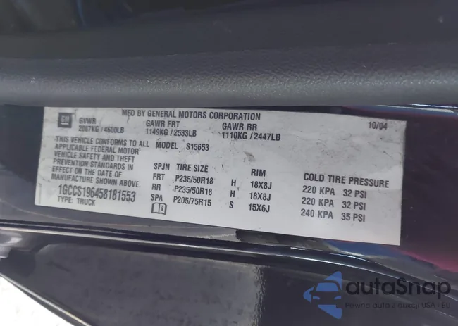 1GCCS196458181553: 41914664