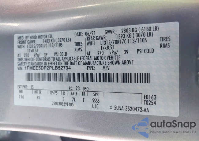 1FMEE5DP2PLB52734: 41914950