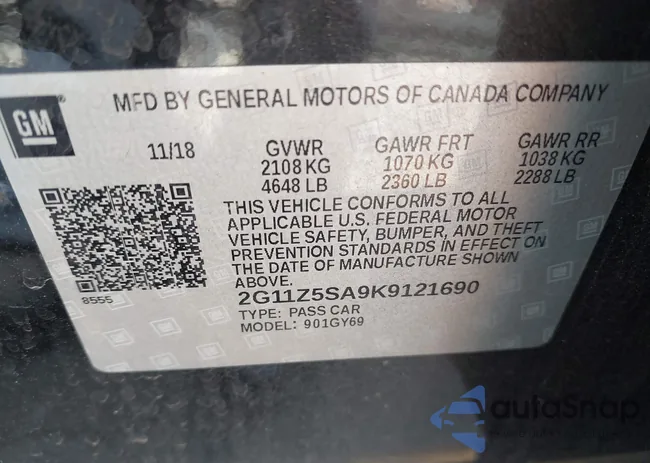 2G11Z5SA9K9121690: 41915025