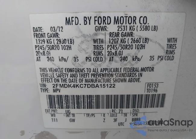 2FMDK4KC7DBA15122: 41916369