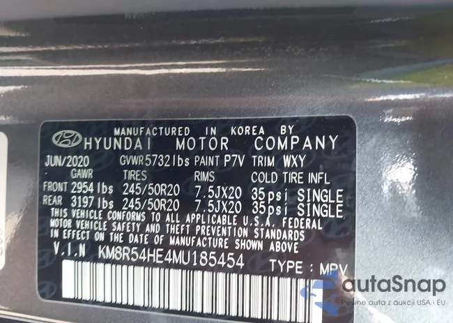 KM8R54HE4MU185454: 41916581