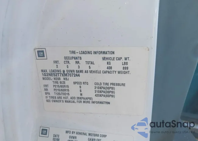 1G2NE52T7XM707244: 41916653