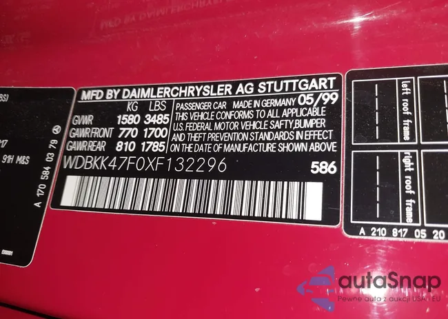 WDBKK47F0XF132296: 41915830