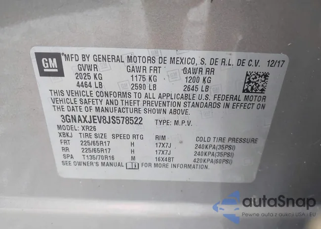 3GNAXJEV8JS578522: 41915870