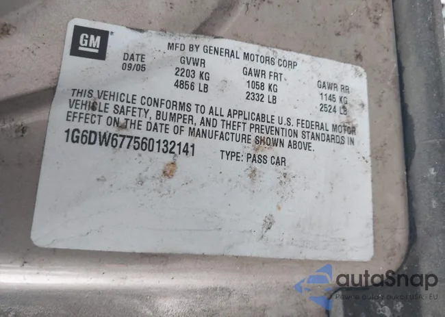 1G6DW677560132141: 41917370