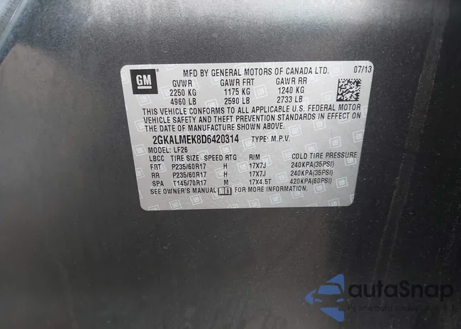 2GKALMEK8D6420314: 41917406