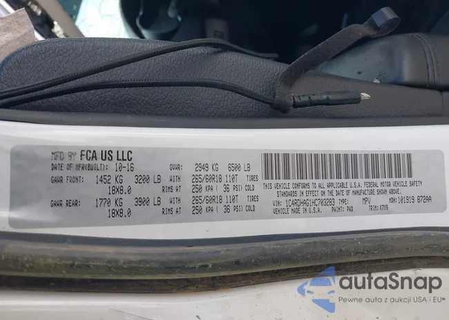 1C4RDHAG1HC703283: 41917573