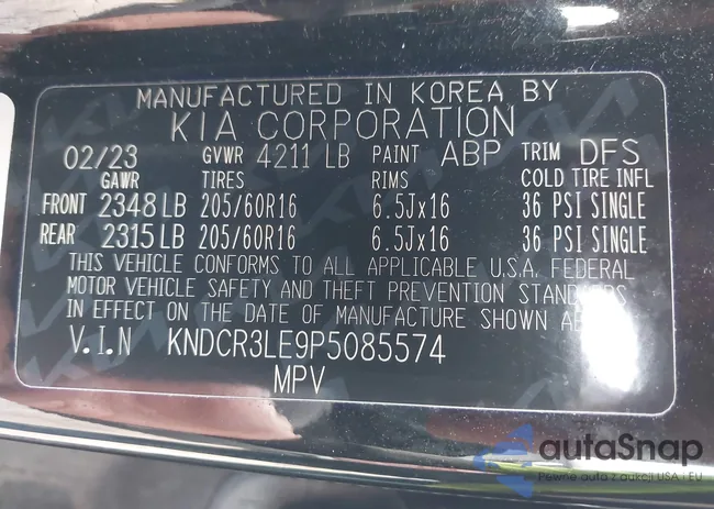 KNDCR3LE9P5085574: 41918434