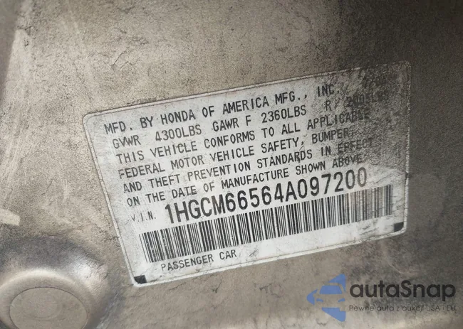 1HGCM66564A097200: 41918509