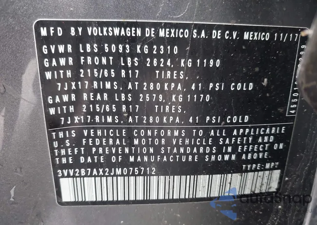 3VV2B7AX2JM075712: 41919064