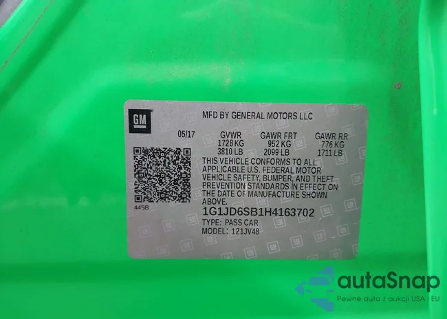 1G1JD6SB1H4163702: 41919183