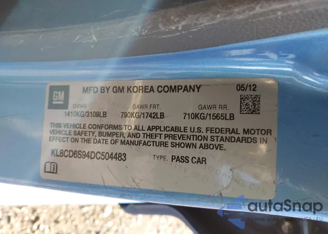 KL8CD6S94DC504483: 41919287