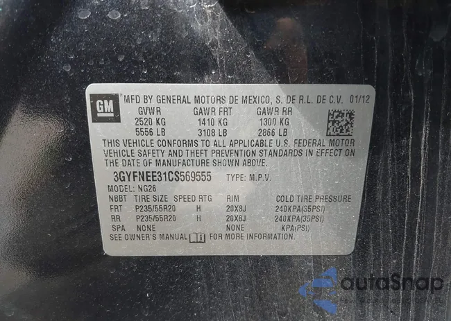 3GYFNEE31CS569555: 41919585