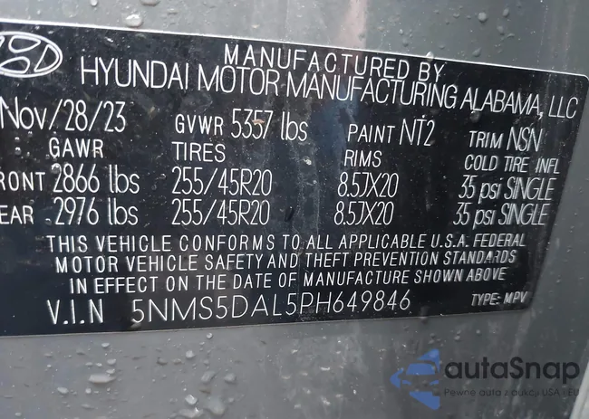 5NMS5DAL5PH649846: 41918854