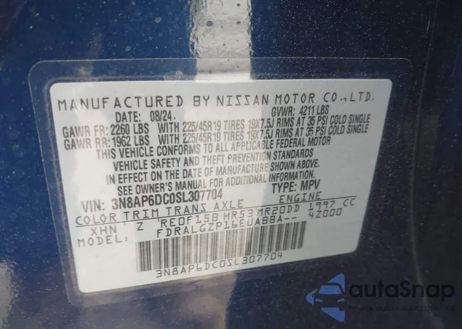 3N8AP6DC0SL307704: 41918886