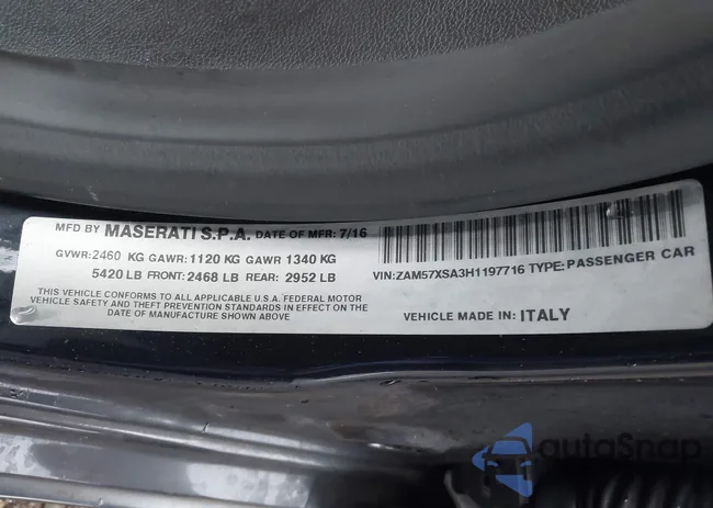 ZAM57XSA3H1197716: 41918916