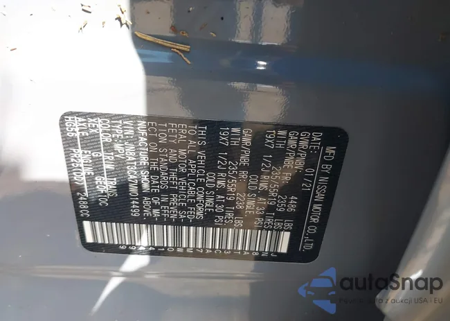 JN8AT3CA7MW014499: 41920309