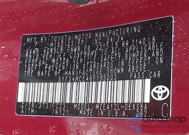 5YFS4MCE4RP195003: 41920362