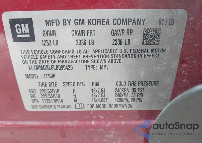 KL4MMDSL6LB099429: 41920486