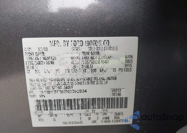 1FM5K7F80DGB92924: 41919996