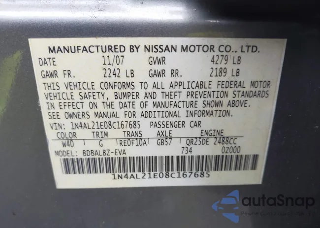 1N4AL21E08C167685: 41921037