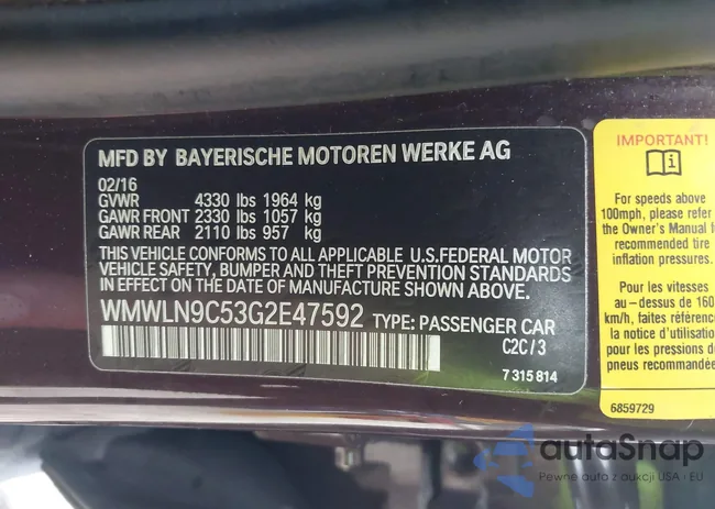 WMWLN9C53G2E47592: 41921241