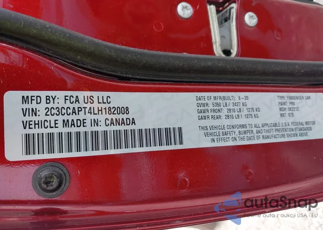 2C3CCAPT4LH182008: 41921396